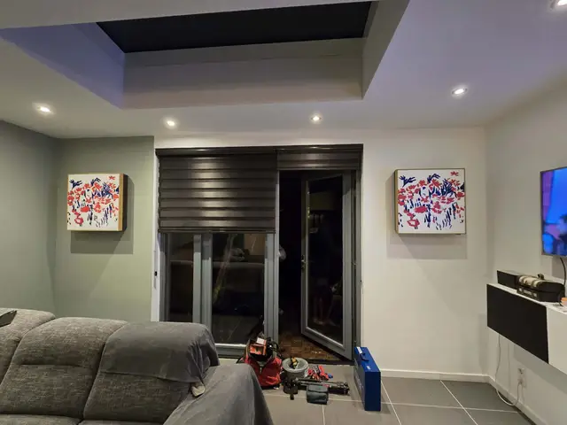Woonkamer met ingebouwde airconditioning